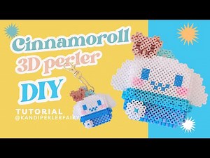 Make Your Own Cinnamoroll 3d Perler Keychain Charm