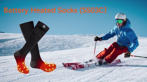 SAVIOR HEAT 7.4V Electric Heated Socks Rechargeable Battery Foot Winter Warm Socks