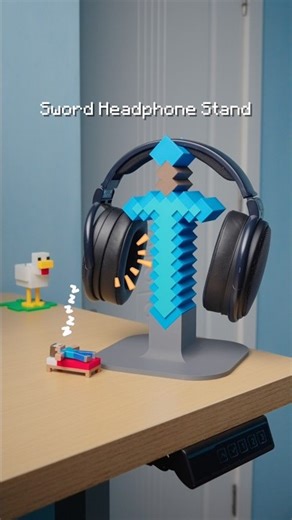 Can Minecraft Diamond Sword Hold Headphones?💎🤯🎧 #minecraft