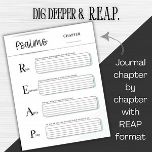 Psalms Bible Study Journal: Chapter-by-chapter Scripture Guide - Etsy