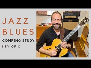 Jazz Blues Comping Study in C for Guitar