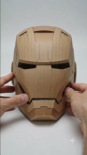 BUILDING IRON MAN'S HELMET from Cardboard 🤖 #cardboardcraft #howtomake #ironman #marvel #ironmanmask
