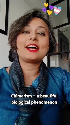 Leap For Intersex and Trans People on Instagram: "Let's talk about a fascinating biological phenomenon... Where two embryos become one fetus during early pregnancy! Chimerism This is when an individual is born with two different set of genetic materials. They may have 46XX and 46 XY simultaneously, apart from the way their body may look, or the way they experience puberty... They may be born with streak gonads, ovotestes, ovarian and testicular tissue on either or both sides... Nature will expre