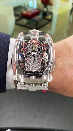 Bugatti Chiron Sapphire Crystal Case | W16 Engine View