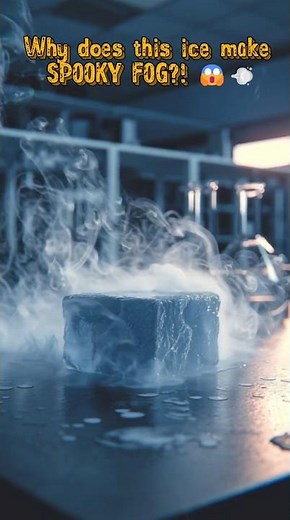 Frozen Gas?! Dry Ice Science Explained! 🔥🧊 #dryice #halloween #shorts