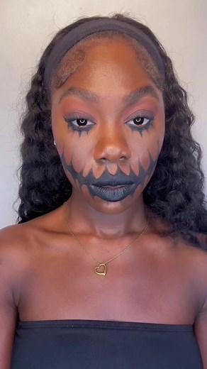 Easy Pumpkin Face Makeup Tutorial for Halloween