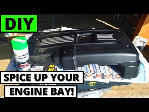 HOW TO SPRAY PAINT YOUR PLASTIC ENGINE COVER (BMW E90)