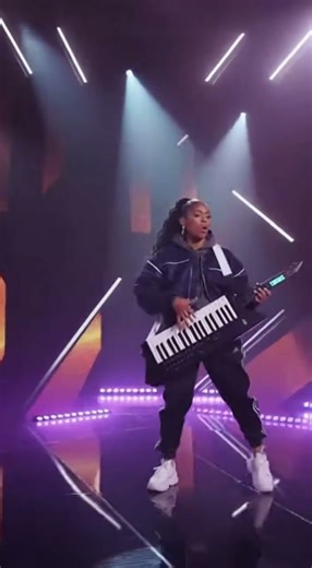🎶😍Liz on Stage Rap Performance with Keytar
