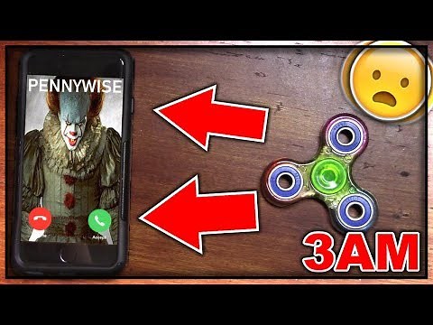DO NOT FACETIME PENNYWISE (FROM IT) WHEN SPINNING A FIDGET SPINNER AT 3AM!! *THIS IS WHY*
