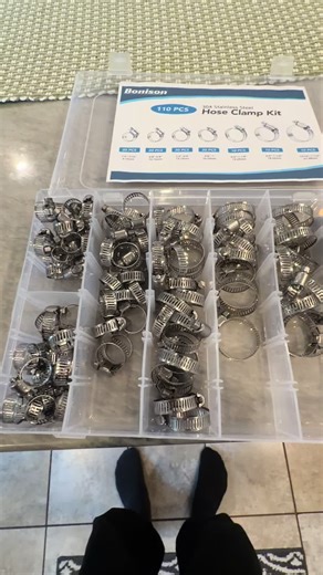 This is the perfect set of hose clamps to keep in your truck or around the house and garage! Assorted sizes! #tool #mechanic #TikTokShopCreatorPicks #car #truck