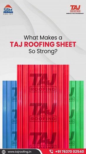 Ever wondered what makes a Taj roof this tough? It's the layers! From anti-rust coating to weatherproof finish, every inch of a sheet from #TajRoofing works overtime!🌦️ Trust the layers that outlast time. [roofing sheets, termite resistant, decking sheets, water resistant roofing, rust free roofing, long lasting roof, real wood roof, Taj Roofing roof] | Taj Roofing