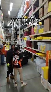 Screaming For Help While Hiding Prank 😂 #funny #prank #hiding #hidenseek #freewill #pov
