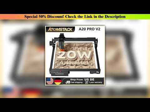 Slide Atomstack A20 Pro V2 Laser Engraver machine Machine 20W Quad-Laser Cutter Metal Arcylic Wood