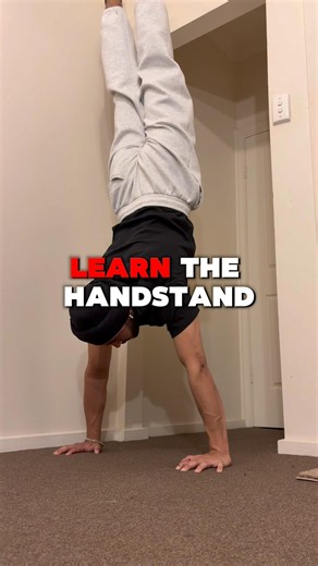 Learn Handstand in 5 STEPS 🏆 (full video linked) 💯 #tutorial #handstand #viral #calisthenics