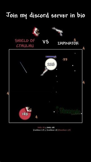 Shield of Ctulhu VS Zapinator #simulation #satisfying #terraria