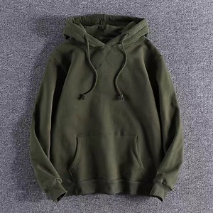 [Hot Item] 100 Cotton Plain Hoodie Dark Green Oversized Hoodies in Bulk