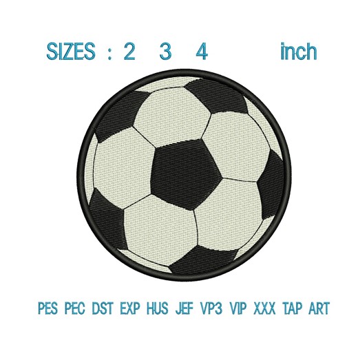 Football Embroidery Design | Soccer Ball Pattern | Athletic Motif | Mini Sport Stitch - Etsy