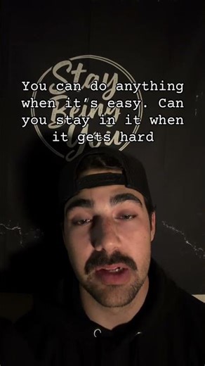 Stay in it when times get hard. 👊