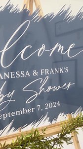 Welcome Baby Shower Sign, Brushed Acrylic Baby Shower Sign, Baby Shower Decor, Baby Shower Welcome Sign - Etsy