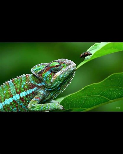 Fly escape lazy chameleon #wildlife #youtubeshorts #shorts