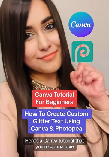 Create Custom Glitter Text with Canva and Photopea