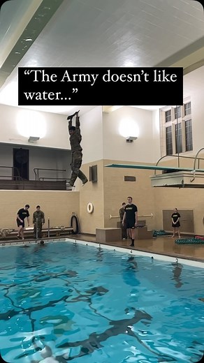 The University of Notre Dame Army ROTC on Instagram: "Today cadets completed CWST (Combat Water Survival Test) The test involves timed swimming and floating events as well as stations like equipment removal, water proofing, and the high dive. #GoIrish"