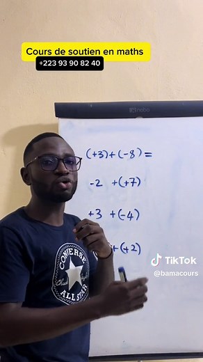 Addition de nombres relatifs : Exercice corrigé 4ème