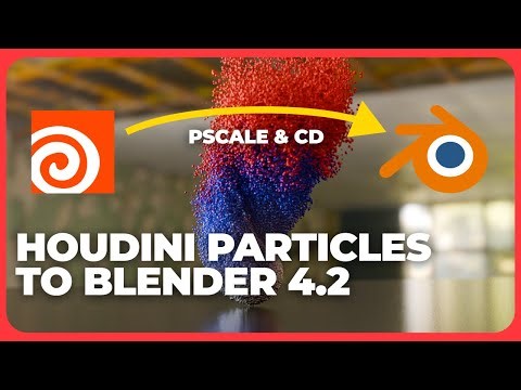 HOUDINI PARTICLES TO BLENDER 4.2: PSCALE & COLOR