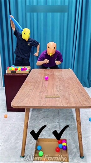 😂 Alien Family Playing Pot the Ball with Hillarius Punishment | Game Challenge #alienfamily #shorts