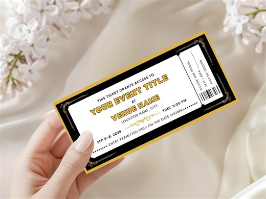 Editable Event Ticket Template, Printable Surprise Gift Ticket, Custom Event Voucher, Instant Digital Download - Etsy Canada