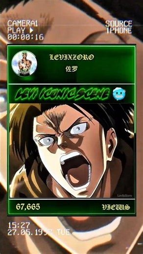 Levi Ackerman iconic speed show #levi