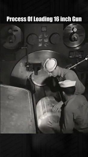 Process of loading 16 Inch Gun
