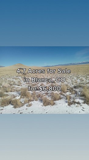1.5K views · 17 reactions | 4.7 Acres for Sale in Blanca, CO for $6,800. Snow is melting and Spring is here in Costilla County, Colorado! Build your off-grid cabin or tiny home complete with solar panels, a water cistern, and septic. Act now and move in this fall! OFF-GRID, SOLITUDE, SERENITY, and BEAUTY in every direction#land #realestate #property #investing #colorado #blanca | Land Century | Facebook