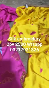 Silk embroidery 2pc with plazo 70% off 2500 only for order Wtsapp plz 03005420784 Shop also visit 142-c nawab town near Thokar niaz beg Lahore | My Brands Collection