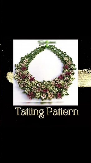 Luxury Tatting Pattern - Flower Necklace and Bonus Earrings DIY Needle and Shuttle Lace PDF Tutorial