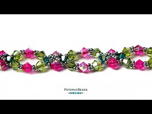 Eternally Yours Bicone Bracelet - DIY Jewelry Making Tutorial by PotomacBeads