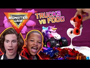 Trucks VS Food 🍪🍳 MONSTER JAM Revved Up Recaps - Episode 7