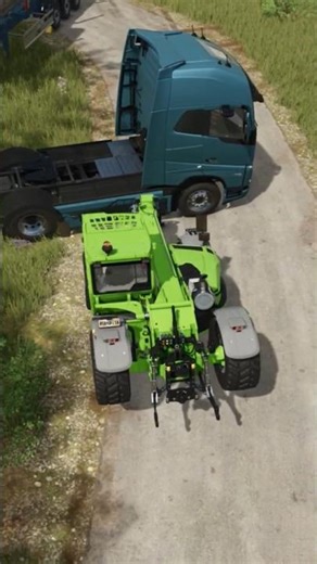 Volvo Truck Overturned! Merlo Telehandler to the Rescue | FS25 Timelapse #fs25 #farming