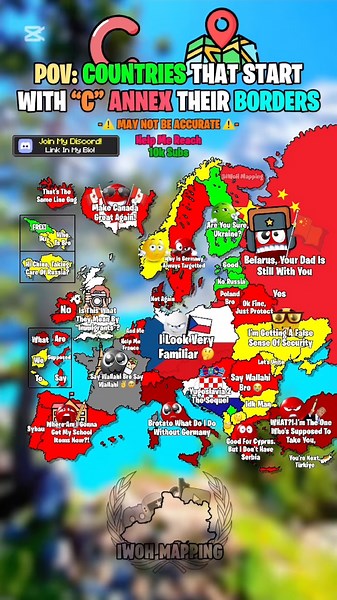 POV: Countries that start with “C” annex their borders#shorts #europe #geography #map #mapping #iwoh