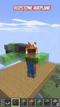 REDSTONE SIMPLE AIRPLANE CONSTRUCTION #minecraft #minecraftbeauty #minecraftbuilding #airplane