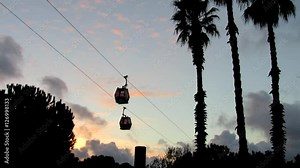 Teleférico en Montjuïc, Barcelona / Cable car in Montjuïc, Barcelona Stock Video