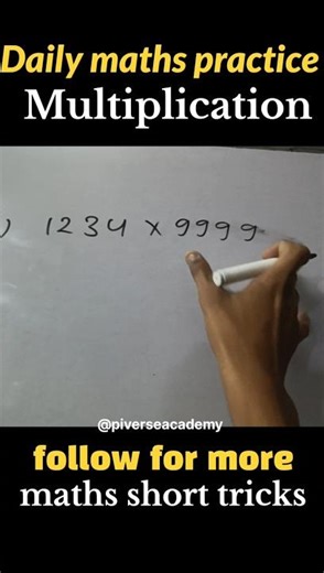 Multiply Any Number by 99 & 9999 in Seconds | Mind-Blowing Maths Trick 🤯 #shorts #piverseacademy