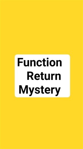 Function Return Mystery #python #coding #challenge