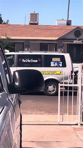 Fer's ice cream ice cream truck sonic popsicle ice cream please purchase from curb side.