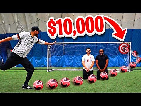 Insane SOCCER Trick Shots Challenge For $10,000!