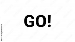 321 go countdown animation on white background. 4K Video