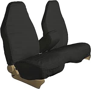 Durafit Seat Covers,F396-X1, Made to fit 2004-2005 Ford Ranger Front 60/40 Split Seat with Molded Headrests and Opening Console. Made in Black Auto Twill Complete Protection, fits Like a Glove.