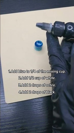 How to Mix the Perfect Smoky Blue for Tattoos 🎨✨ (Tattoo Color Tip) #tattoocolor #tattooblueink