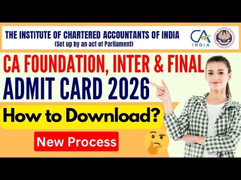 How to Download Admit Card May 26 CA Foundation, CA Inter & CA Final | Step by Step #icai #caexams