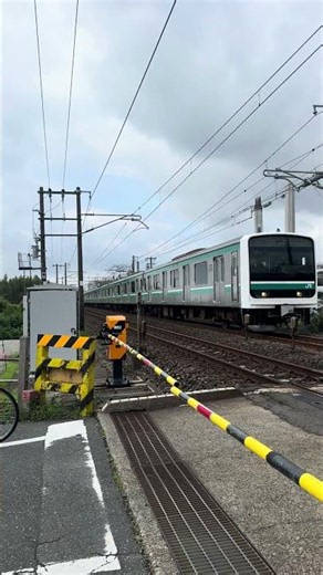 E501-K703編成が踏切を通過